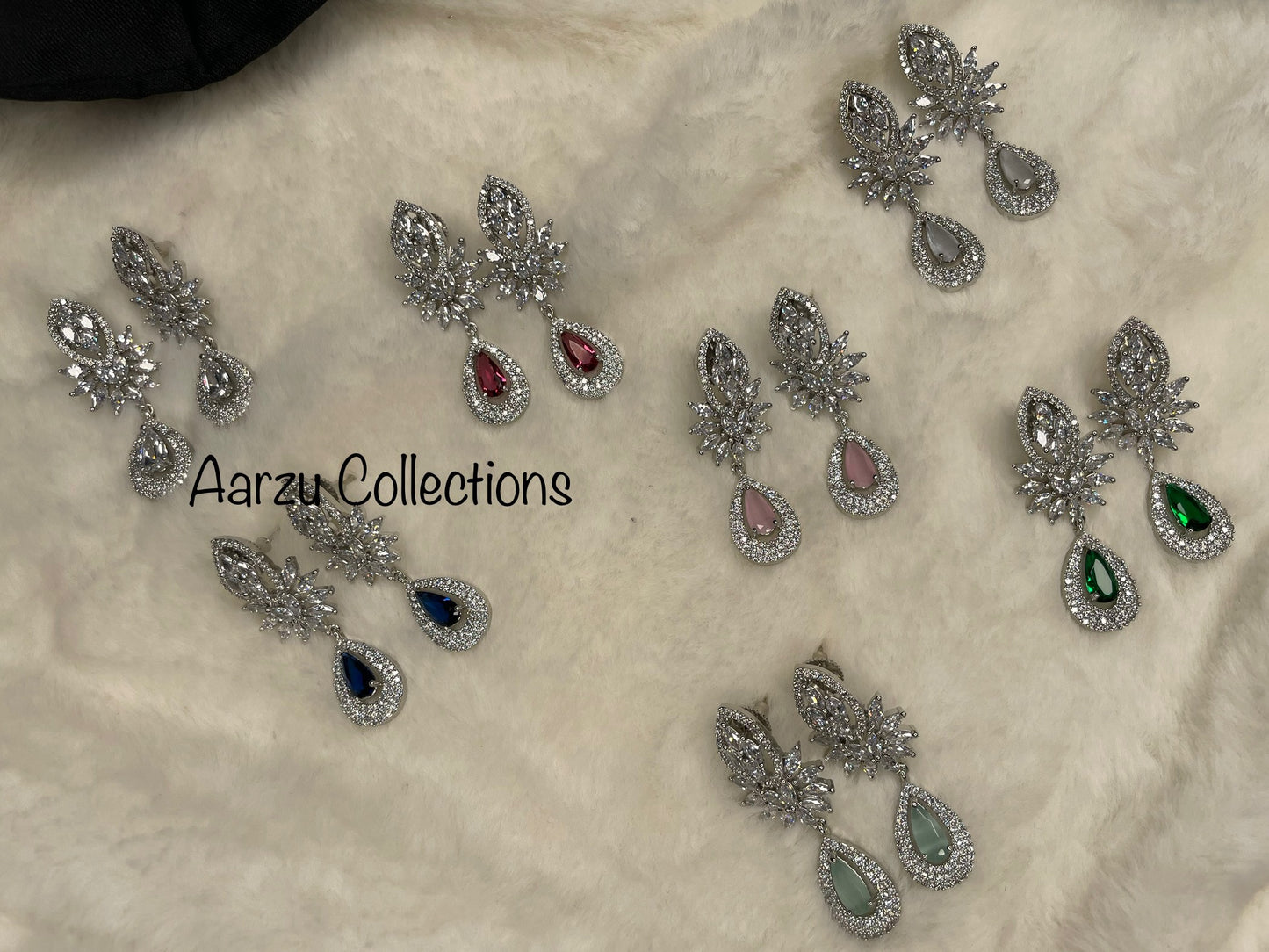 American Diamond Earrings, Sold Separately