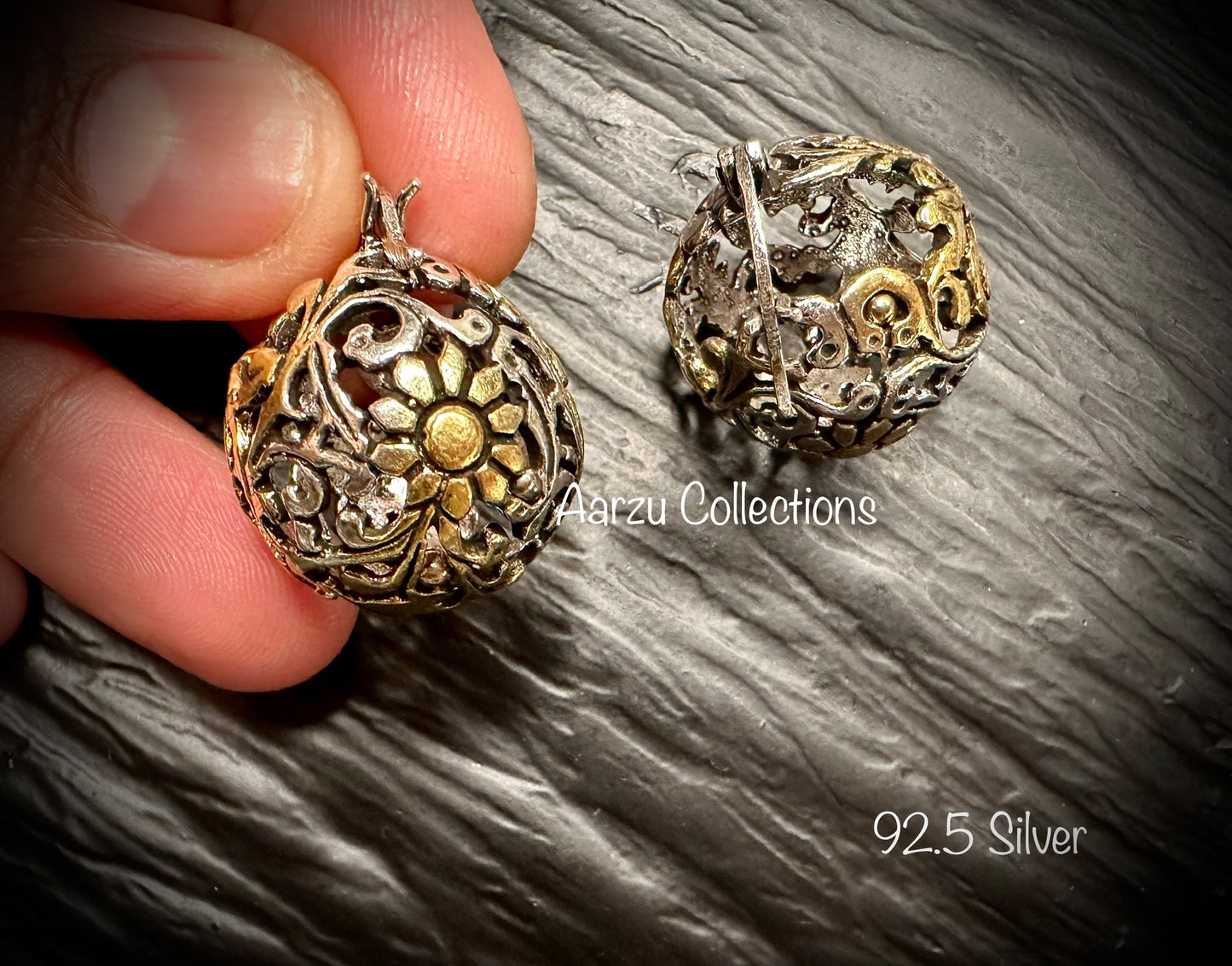92.5 Silver ball hoops