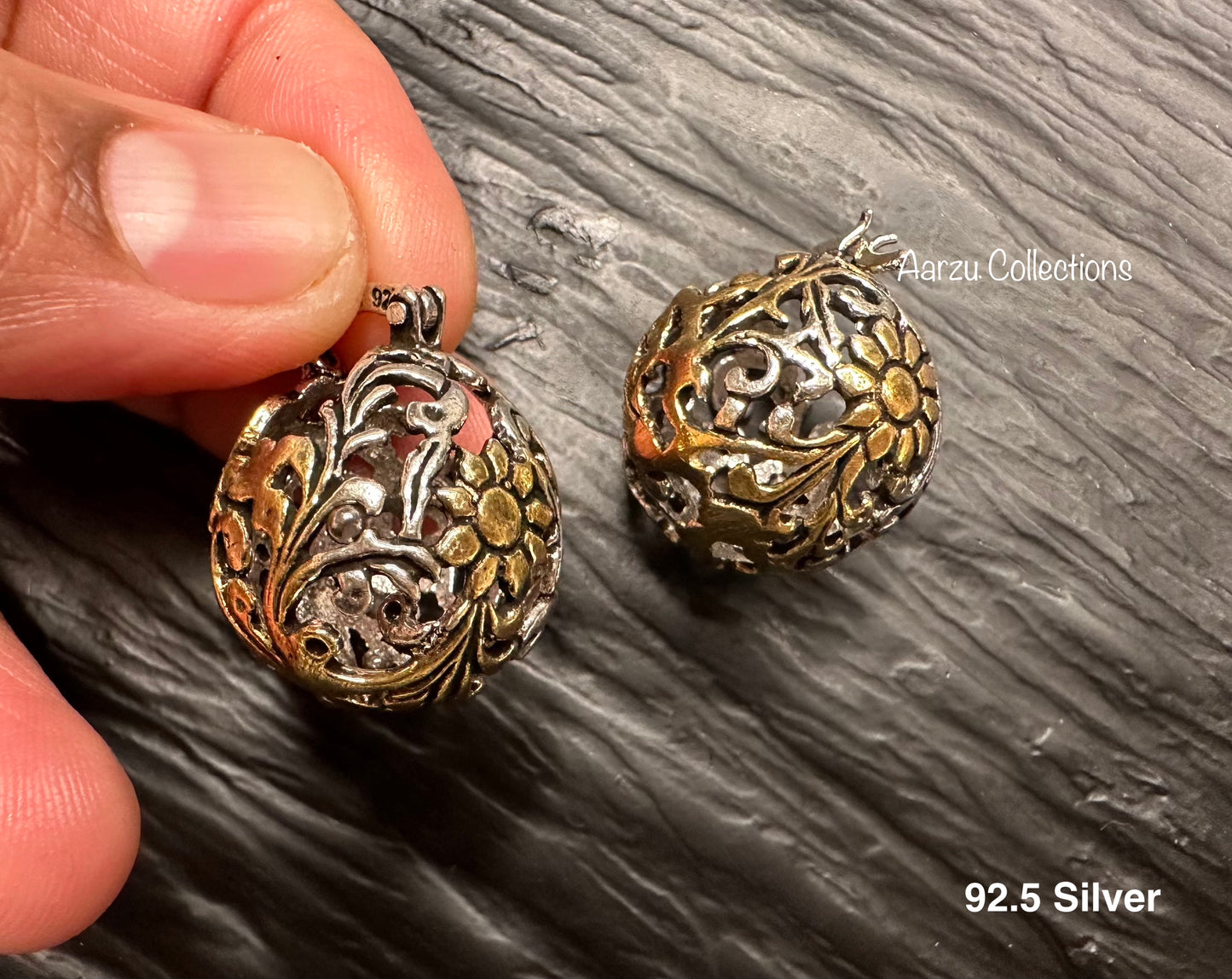 92.5 Silver ball hoops