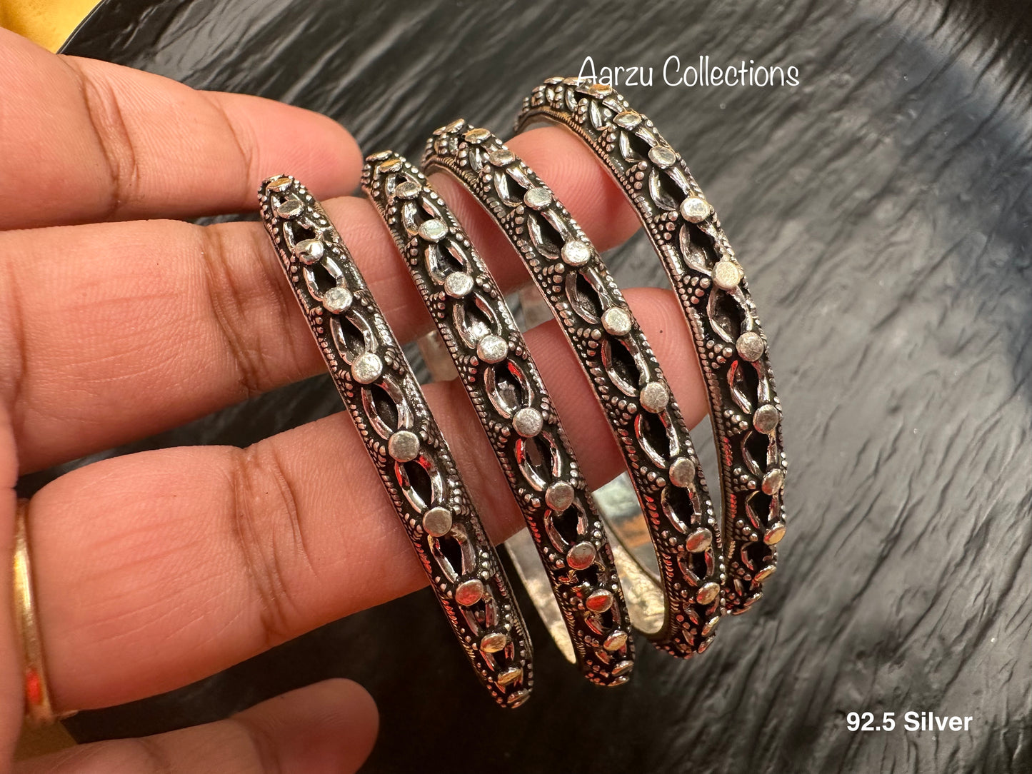 92.5 Silver Bangles - Set of 4