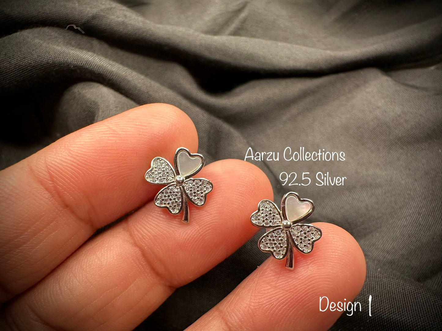 92.5 Silver Dainty Studs - D1