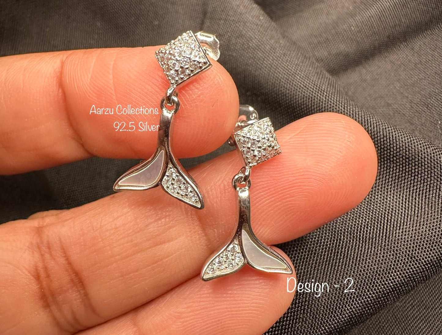 92.5 Silver Dainty Studs - D2