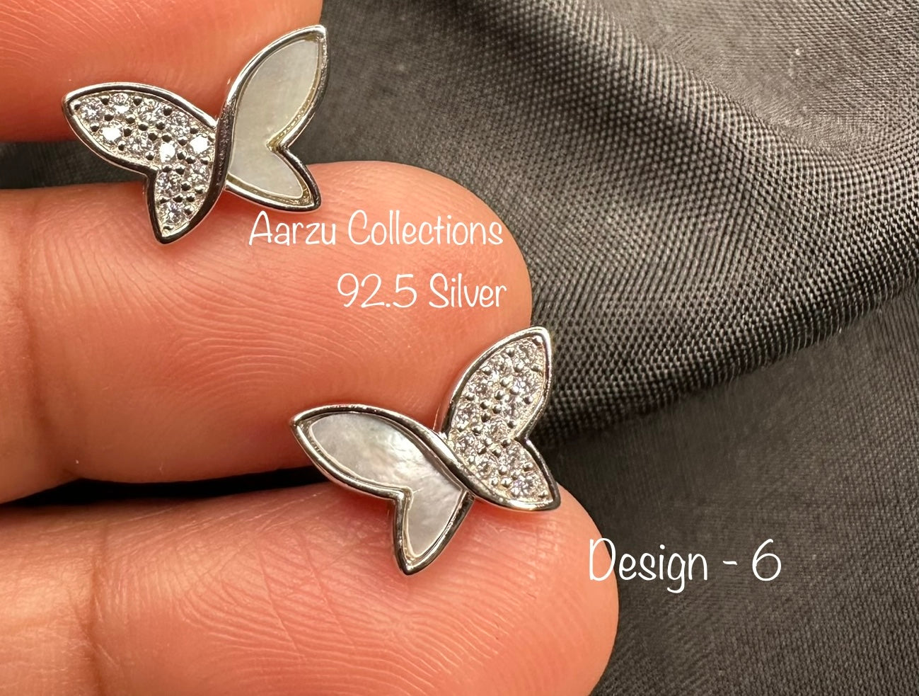 92.5 Silver Dainty Studs - D6
