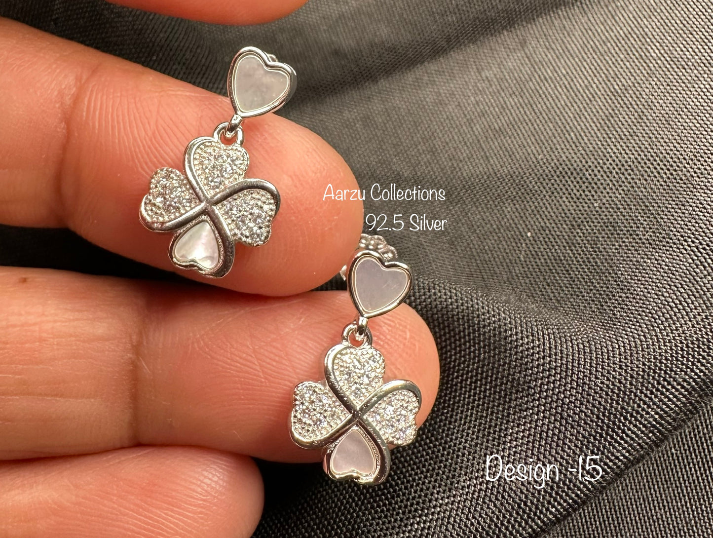 92.5 Silver Dainty Studs - D15