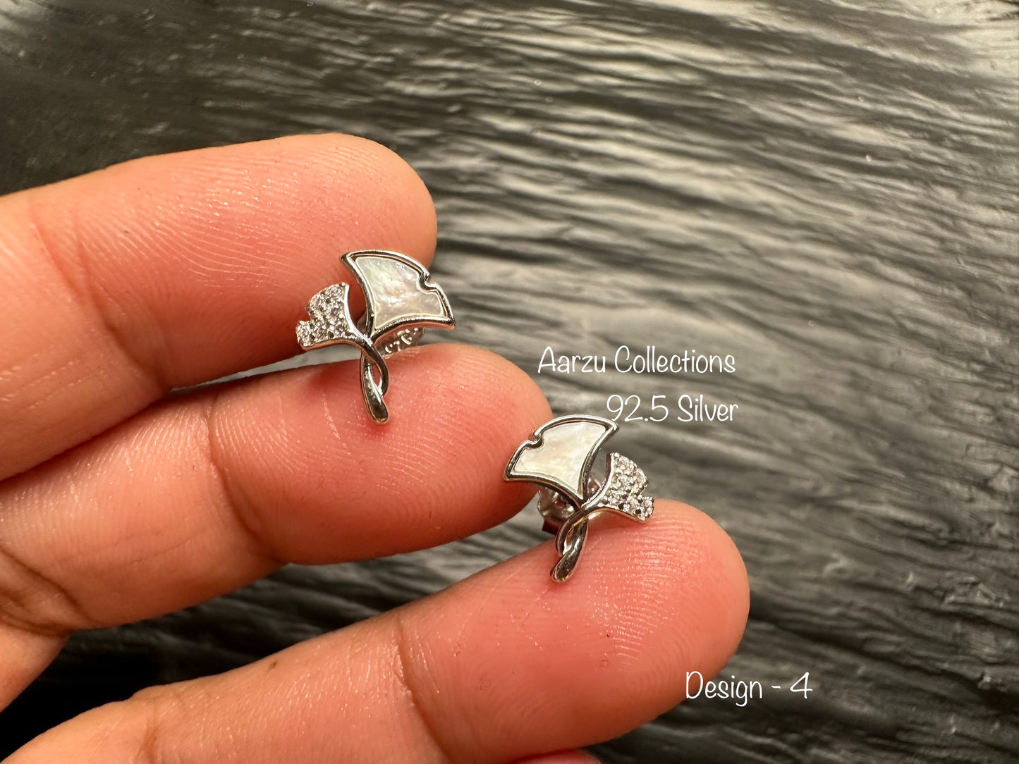92.5 Silver Dainty Studs - D4