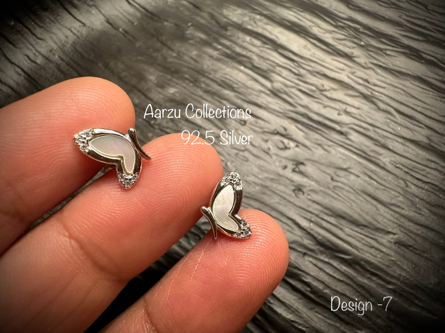 92.5 Silver Dainty Studs - D7