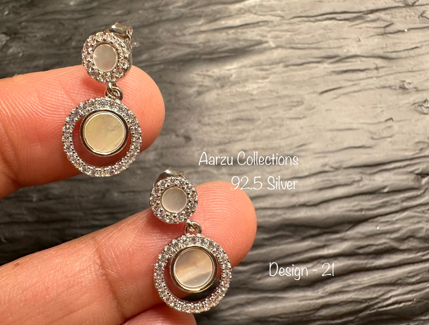 92.5 Silver Dainty Studs - D21