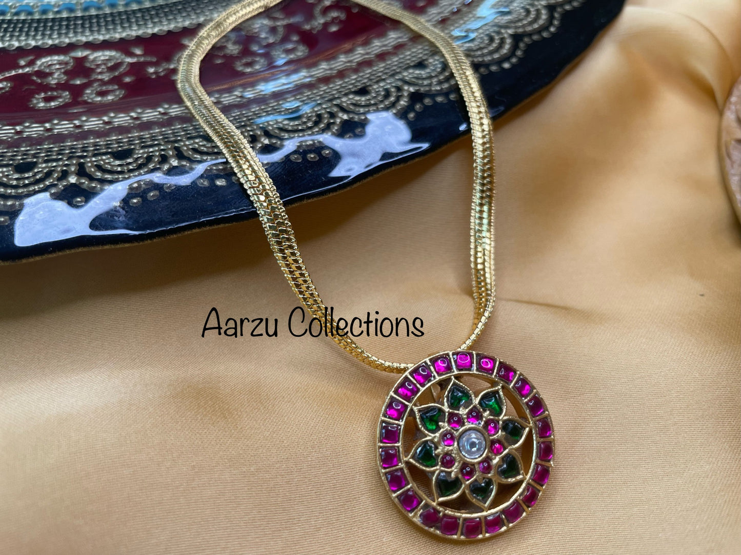 Kundan Jadau Pendant chain