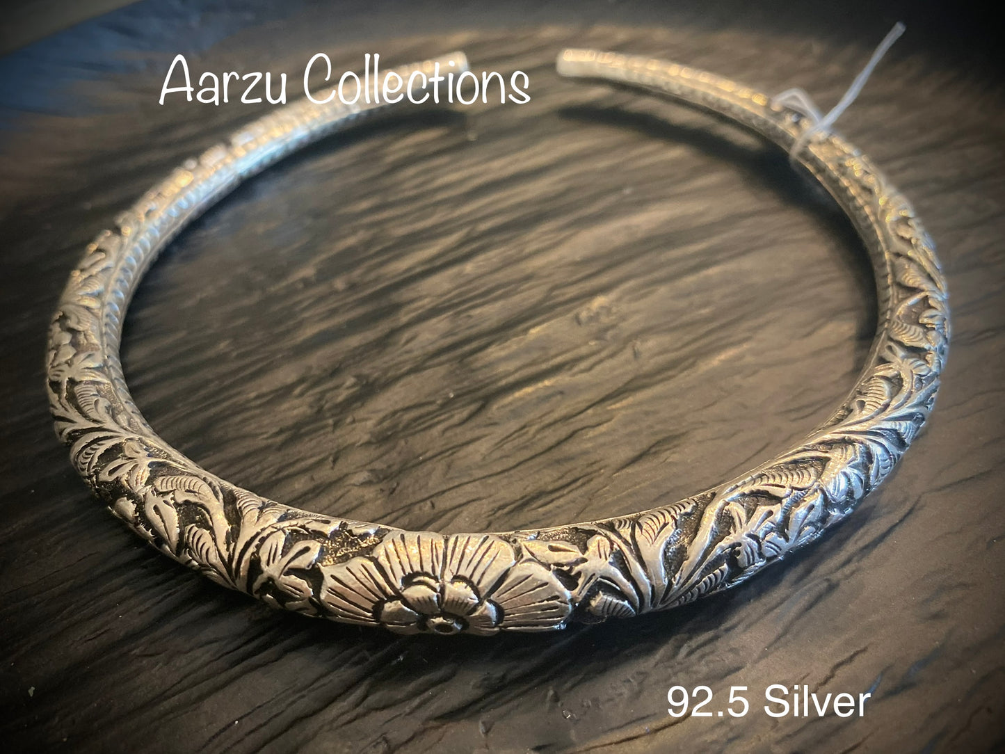 92.5 Silver full round hasli - 72 gms