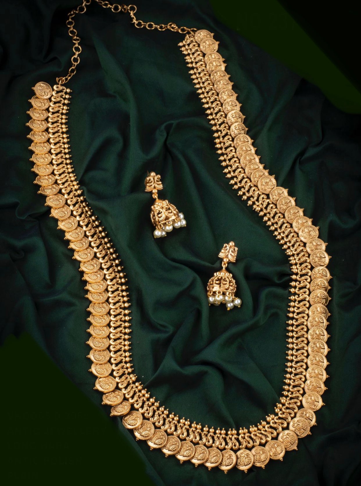 Peacock long Coin or Kasu mala