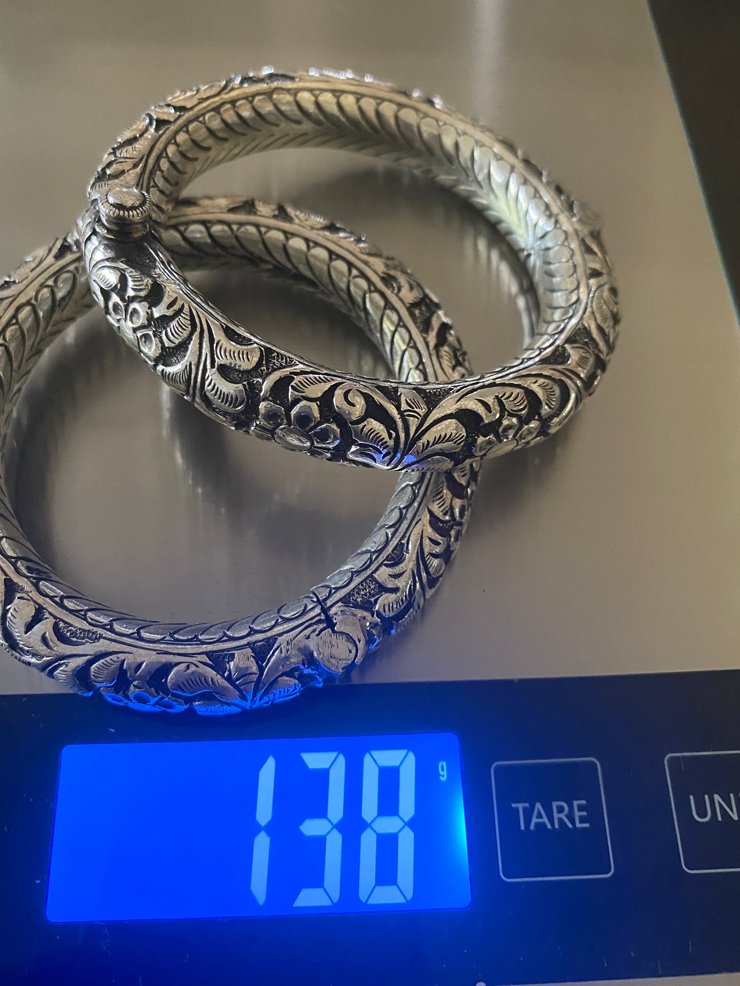 92.5 Silver Chitai kadas - 138 gms