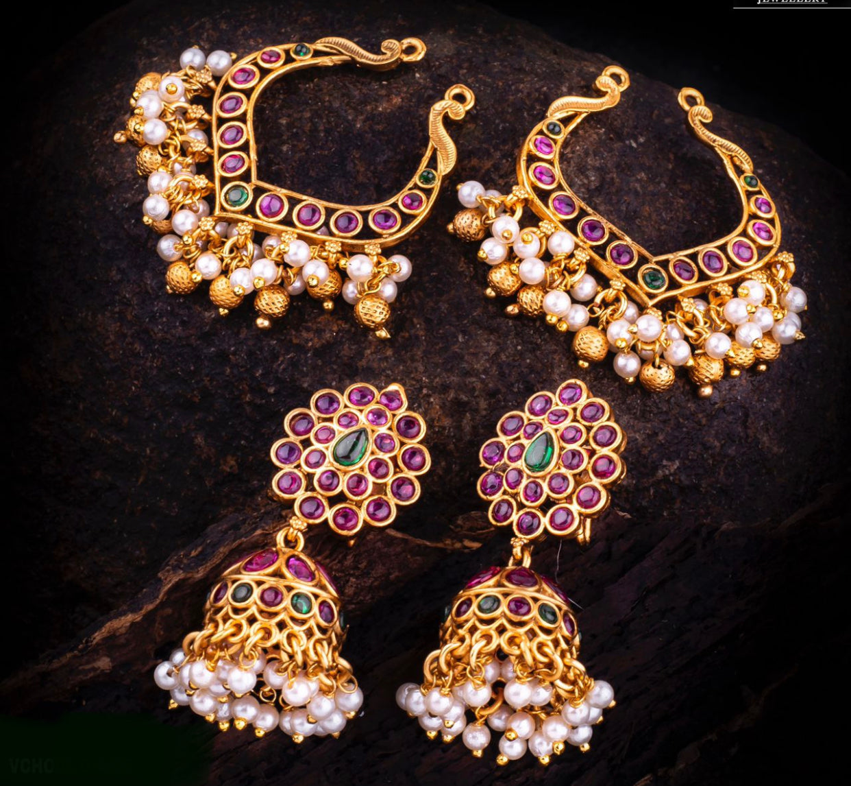 Kemp detachable chandbali Necklace Set