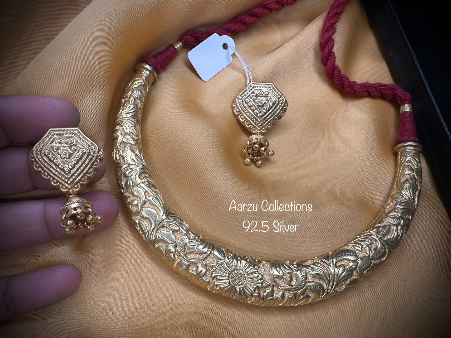 92.5 Silver hasli gold tone - 72 gms