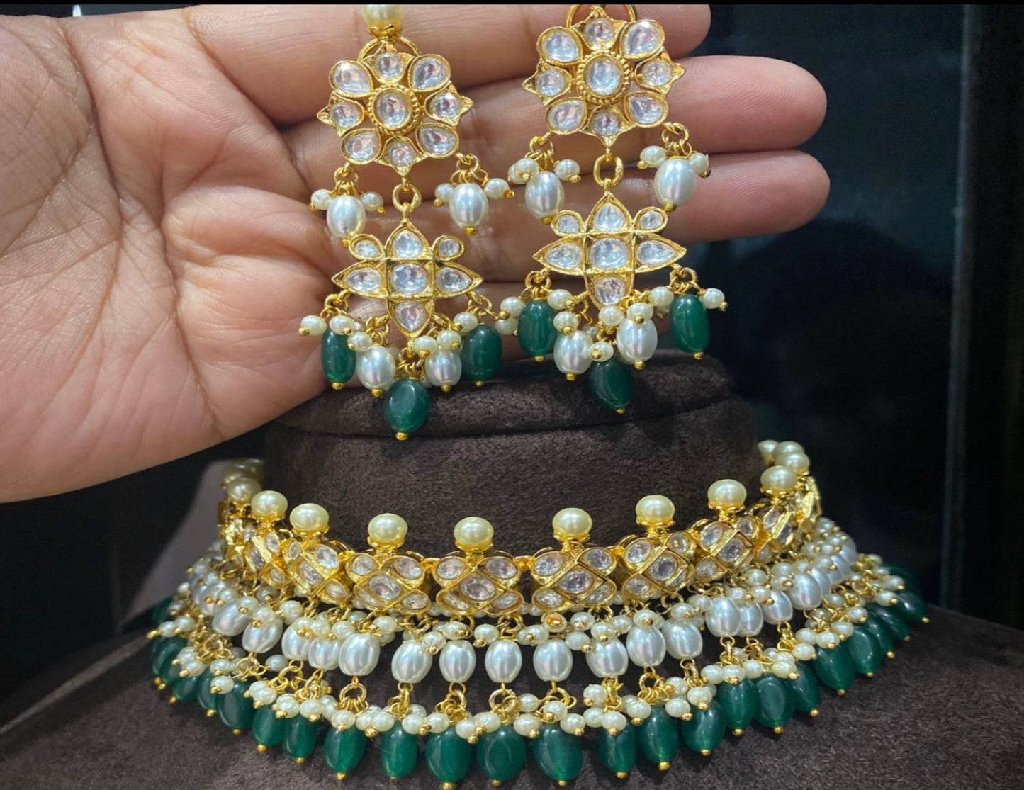 Kundan Choker and Earring Set