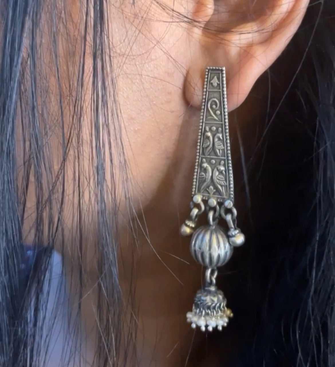92.5 Silver Earrings -21 gms
