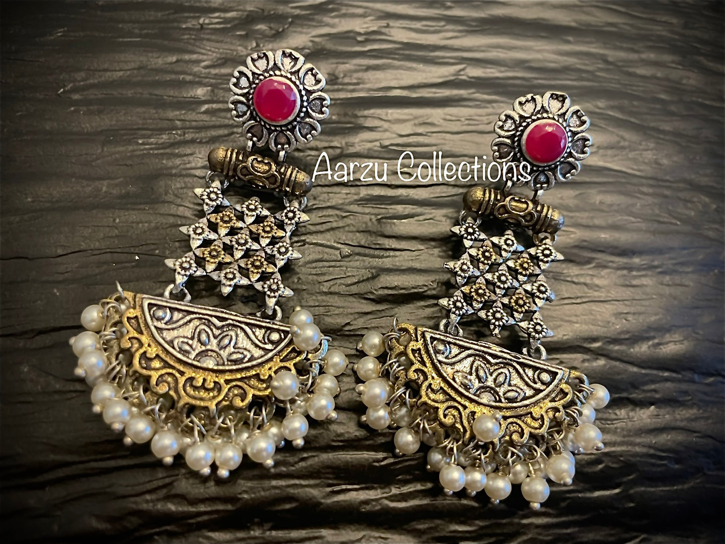 German Silver dual tone Earrings