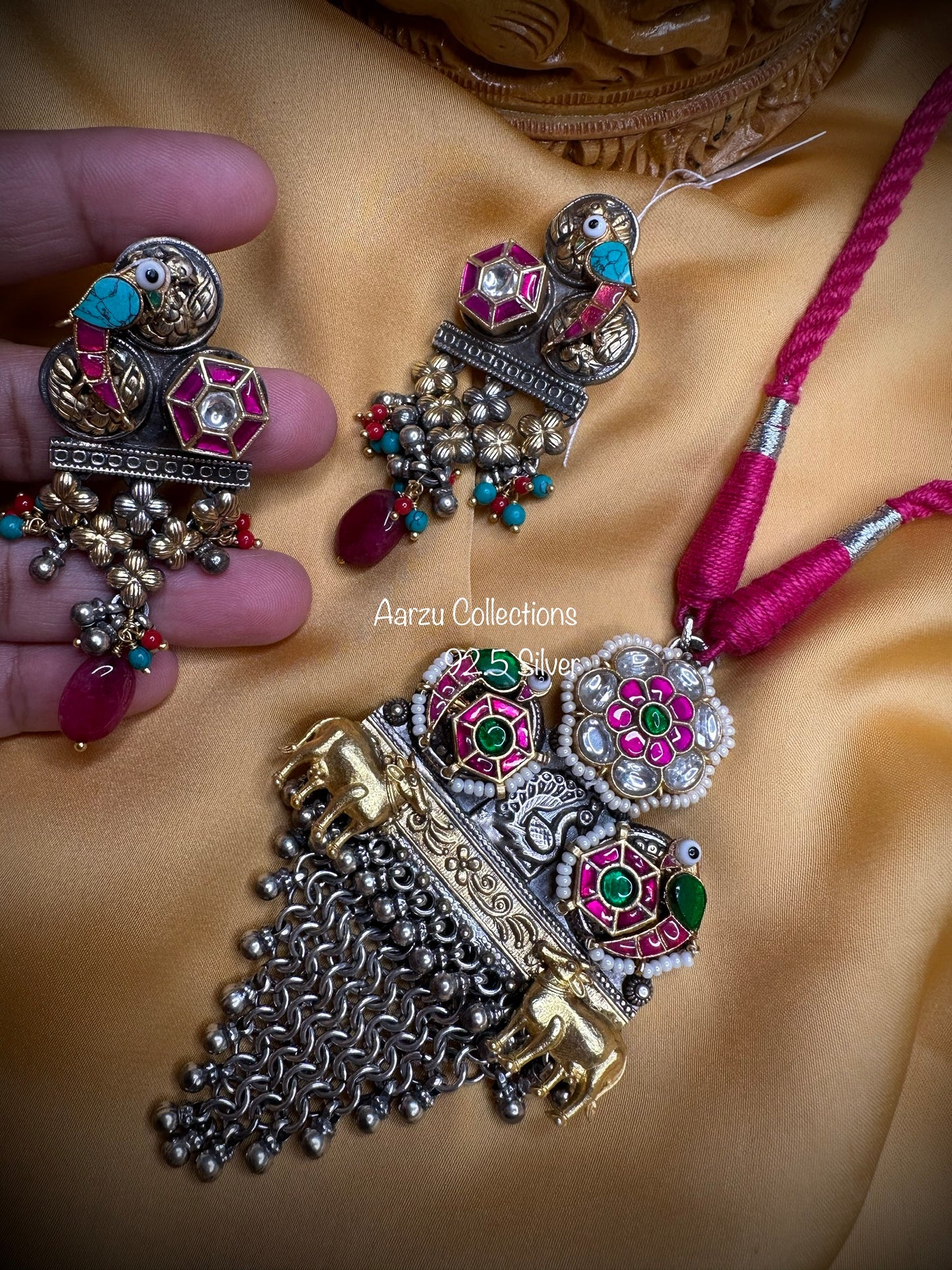 92.5 Silver pendant with free add-on dori - 80 gms