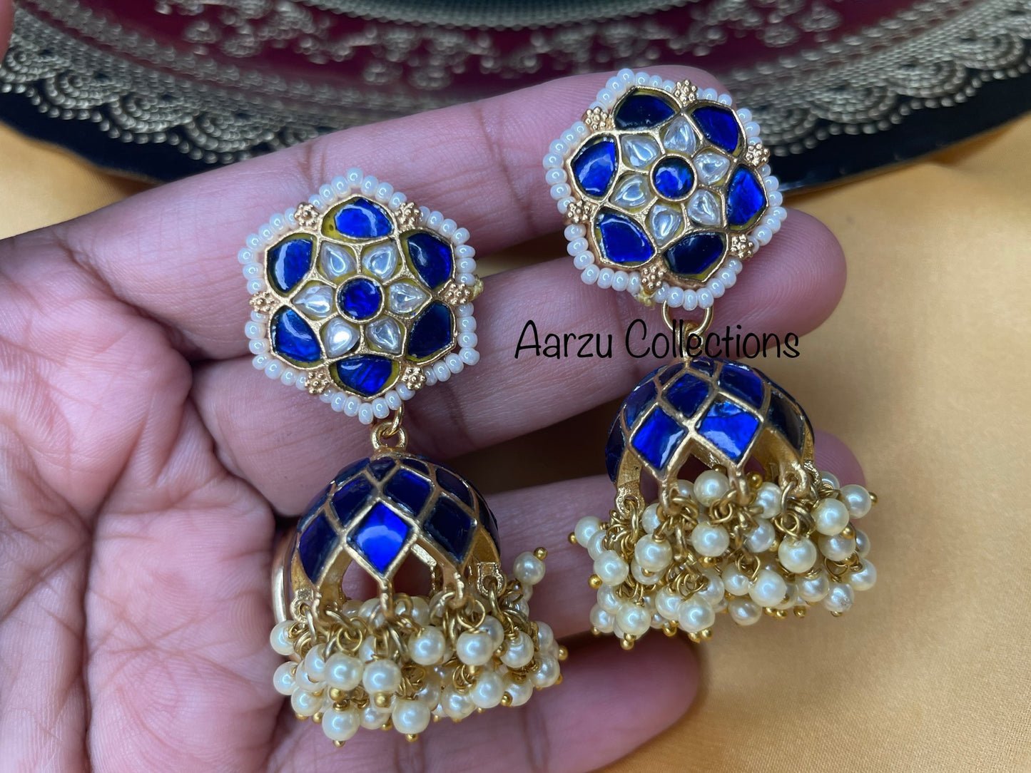 Kundan Jadau Jhumkas
