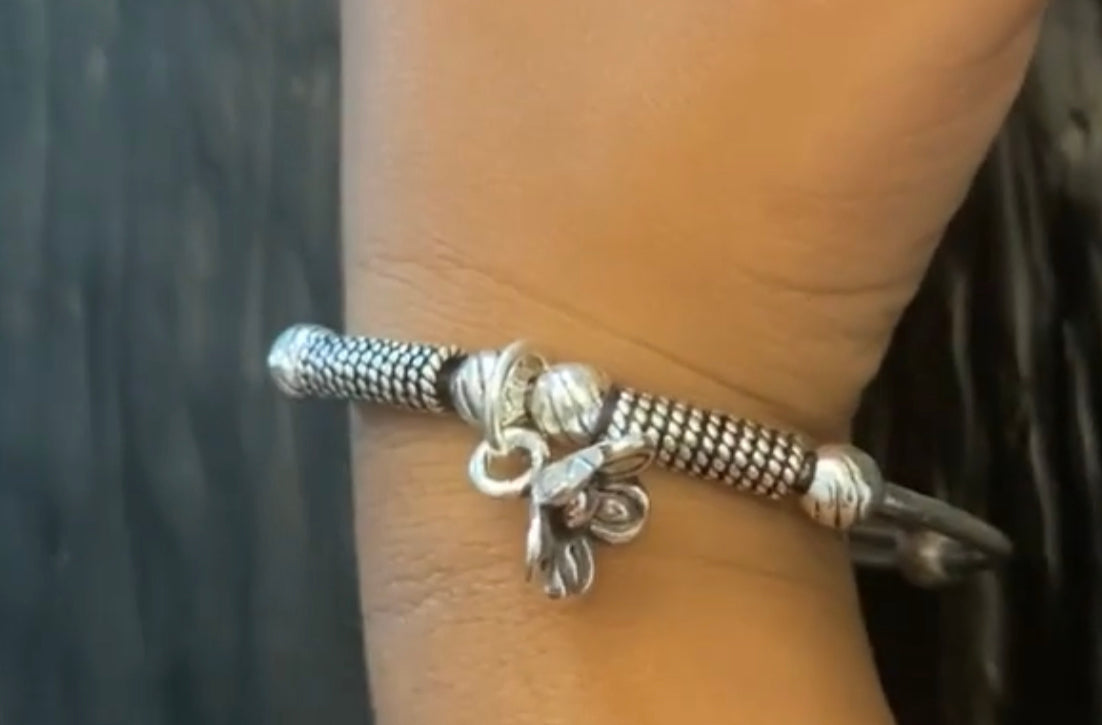 92.5 Silver Baby adjustable bangles set of two - 16 gms