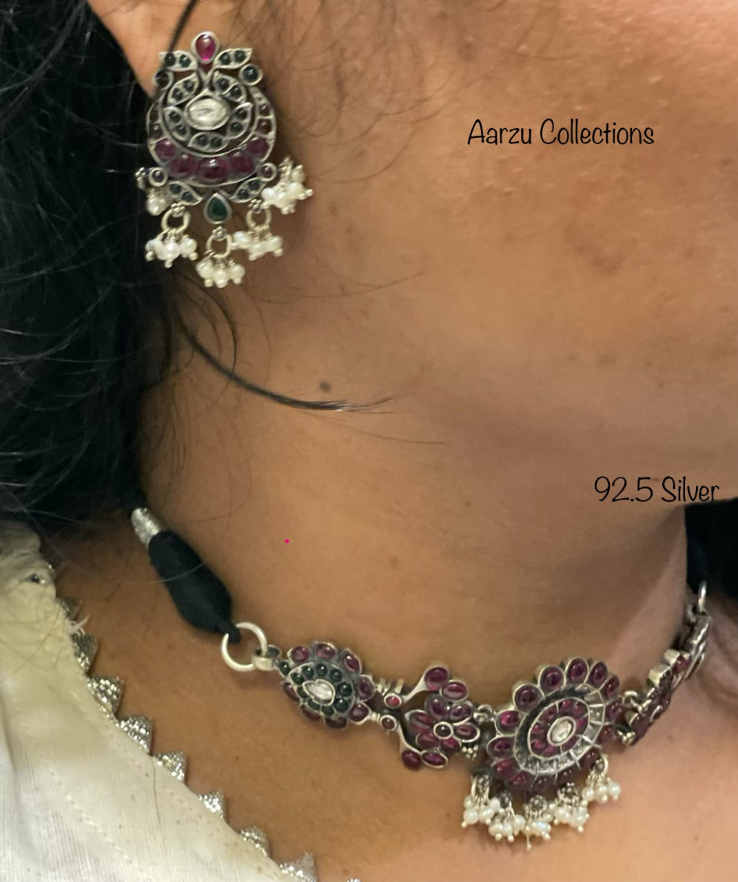 92.5 Silver Choker Set