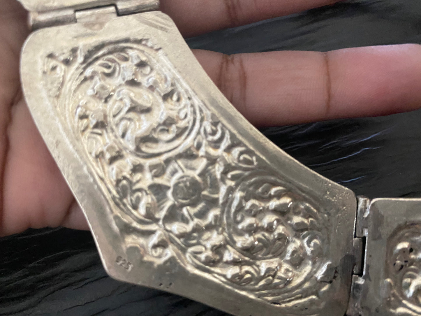 92.5 Silver Moon necklace - 109 gms