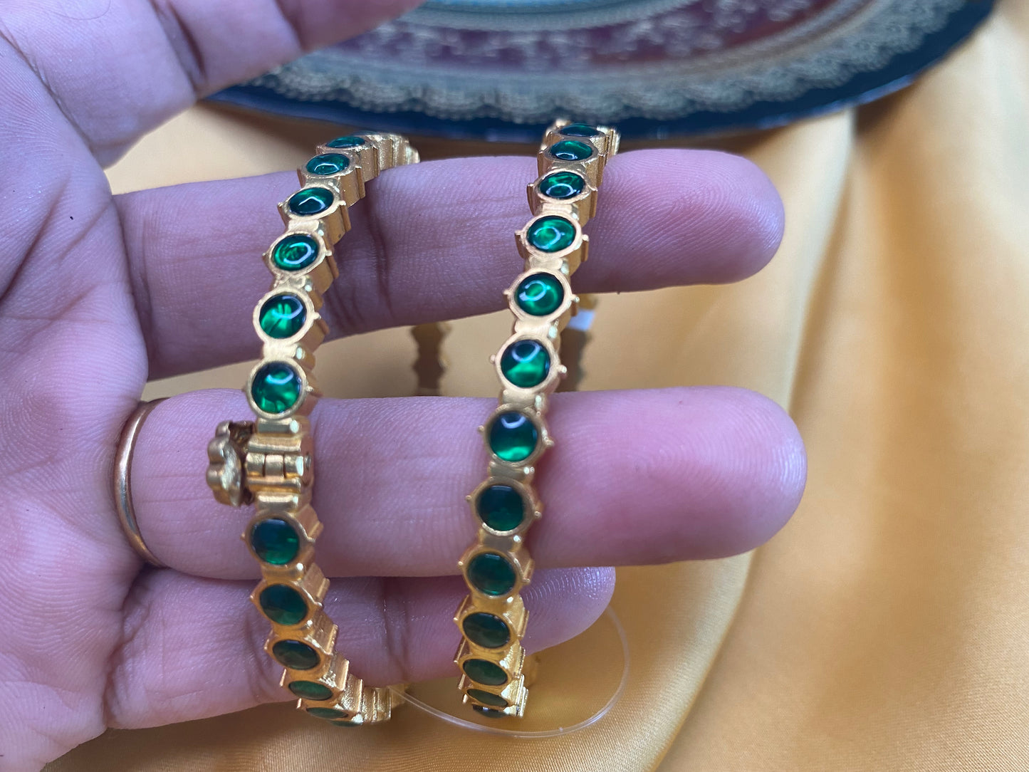 Kundan Jadau Openable Bangles - set of 2