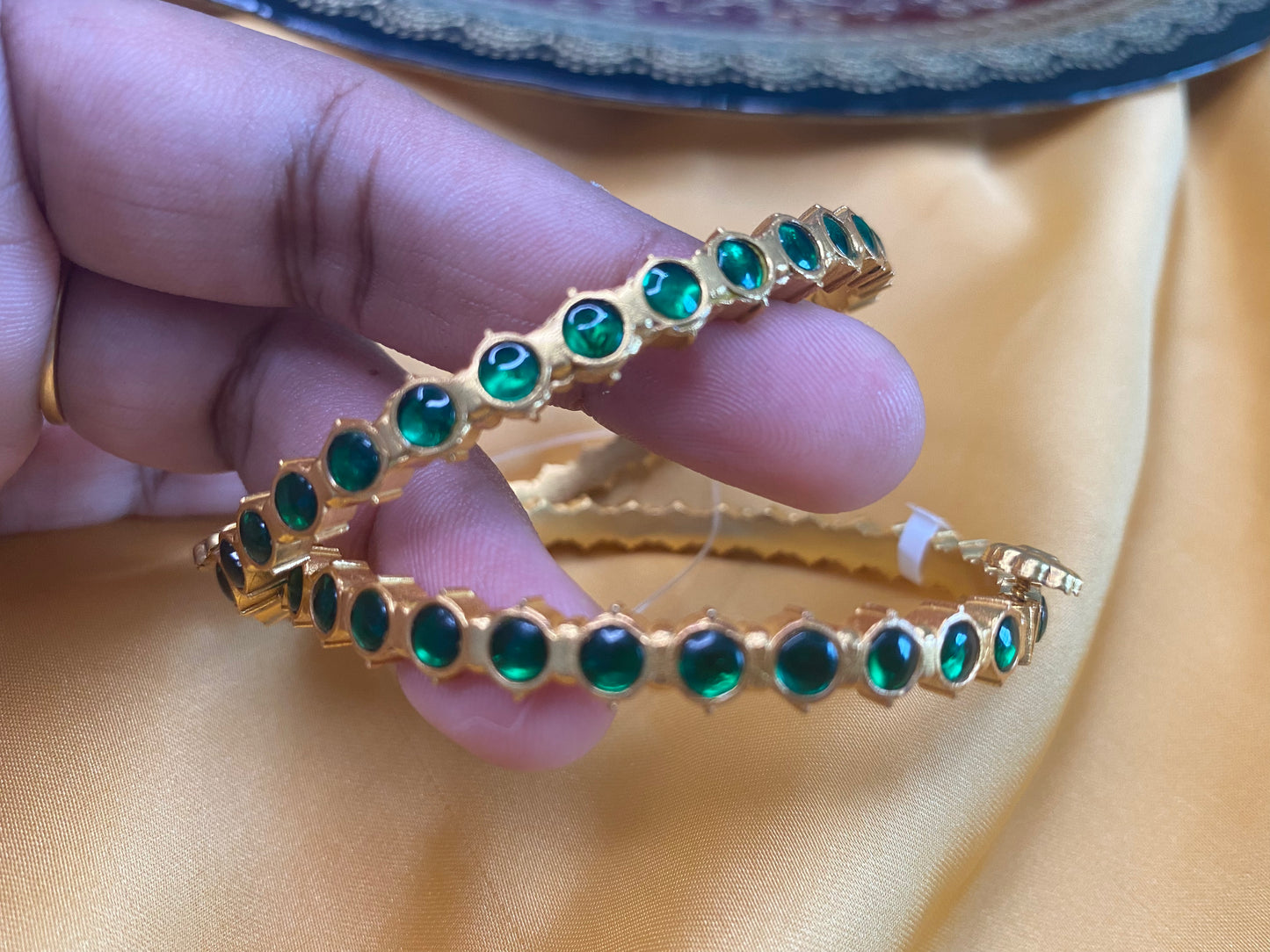 Kundan Jadau Openable Bangles - set of 2