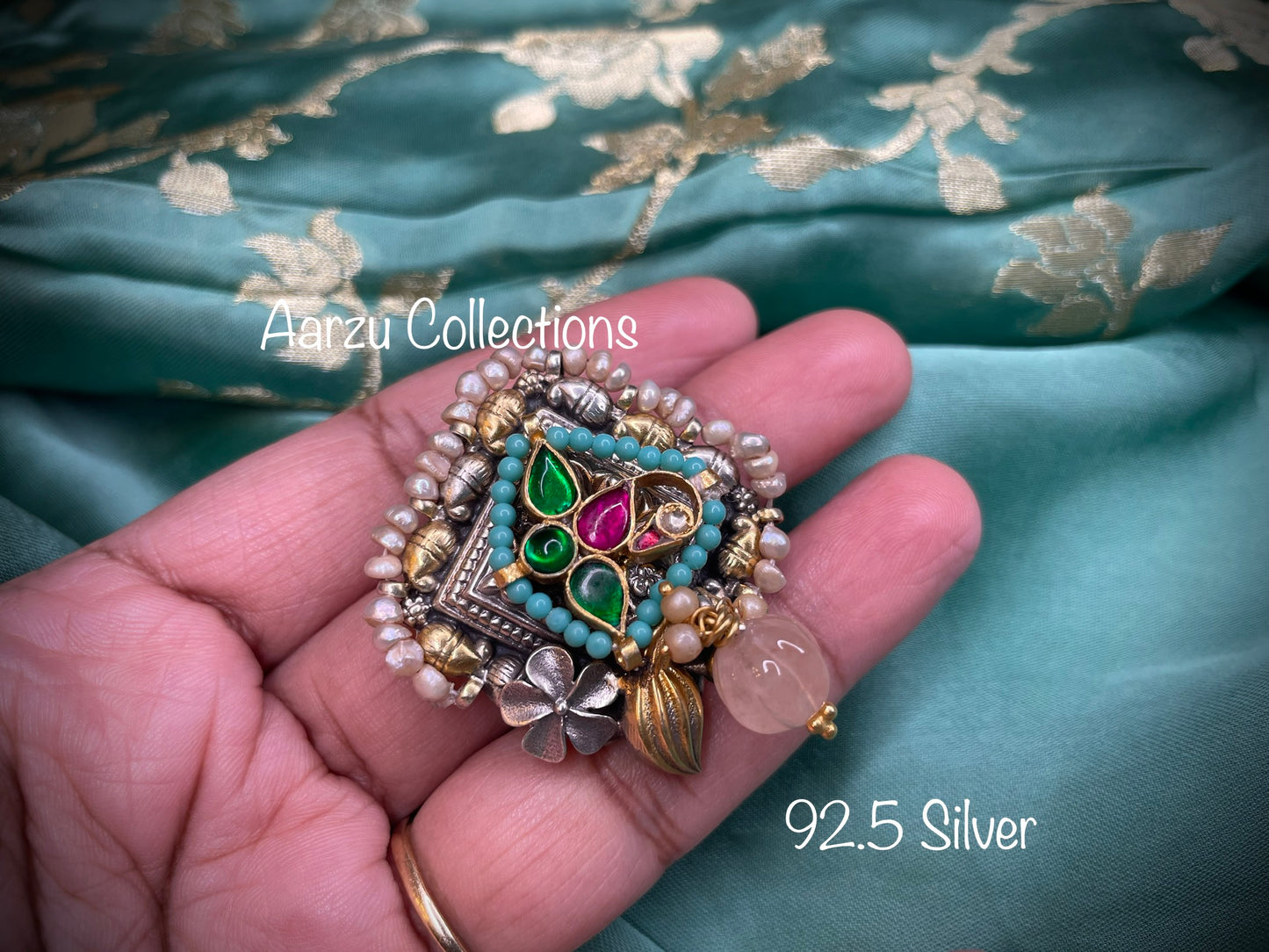 92.5 Silver fusion Ring -adjustable size