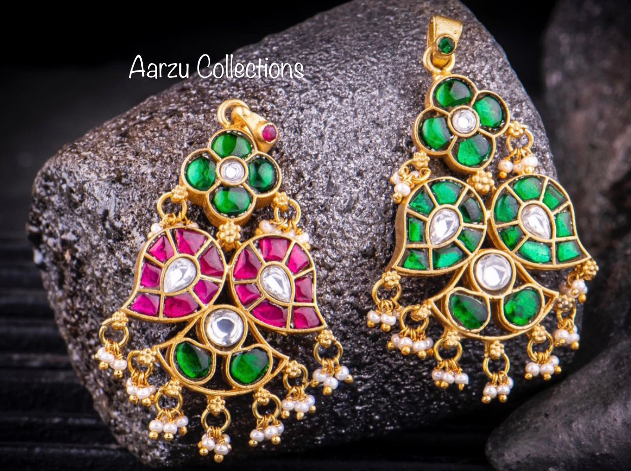 Kundan Jadau reversible pendant