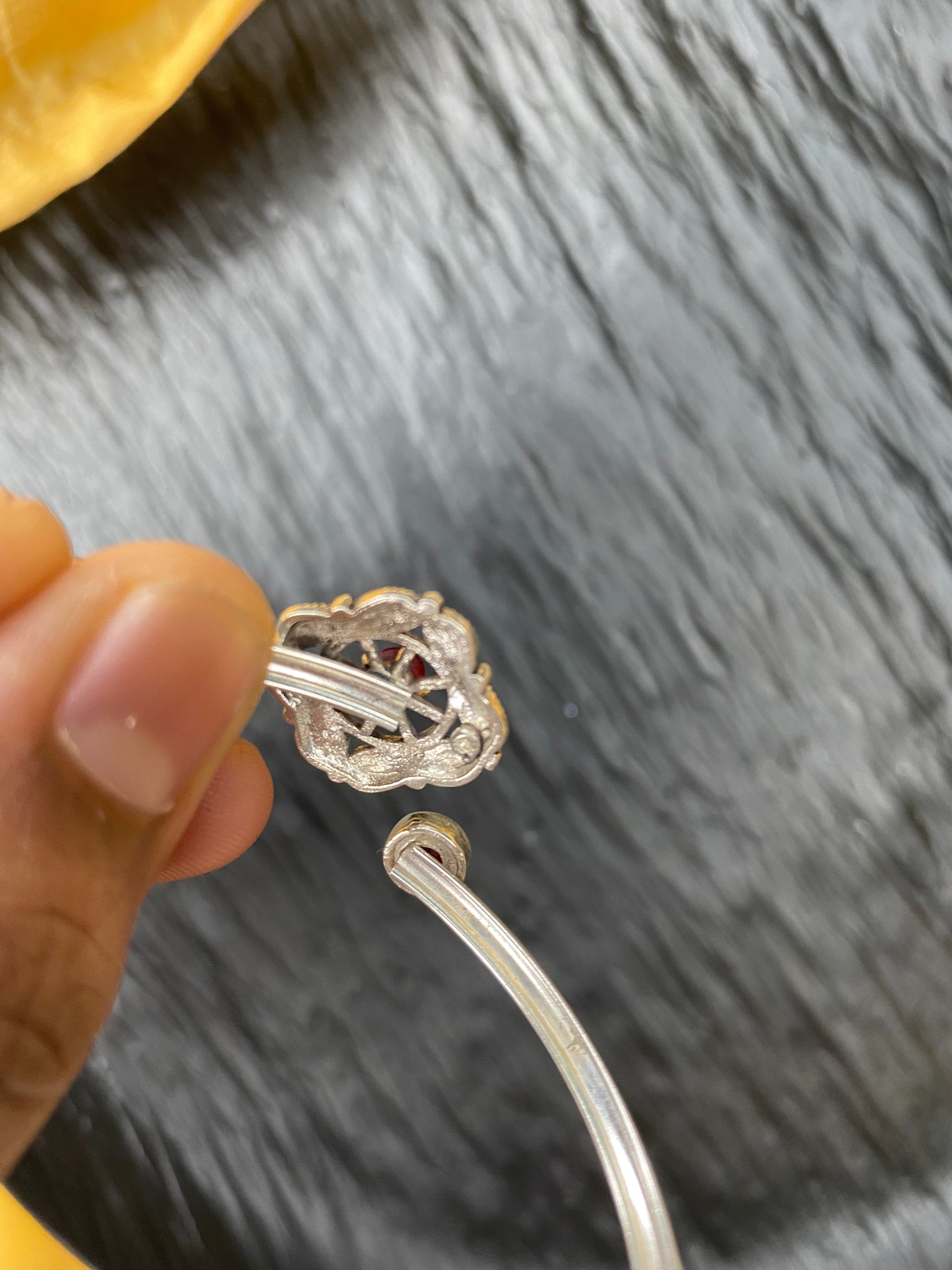 92.5 Silver dainty bracelet with marcasite