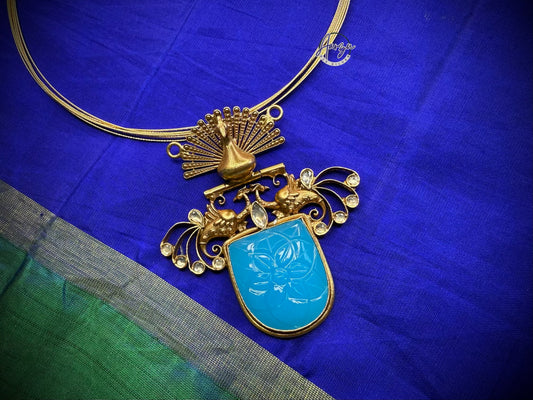 92.5 Silver kundan Pendant -38gm