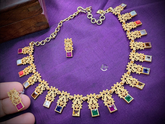 92.5 Silver necklace with earrings