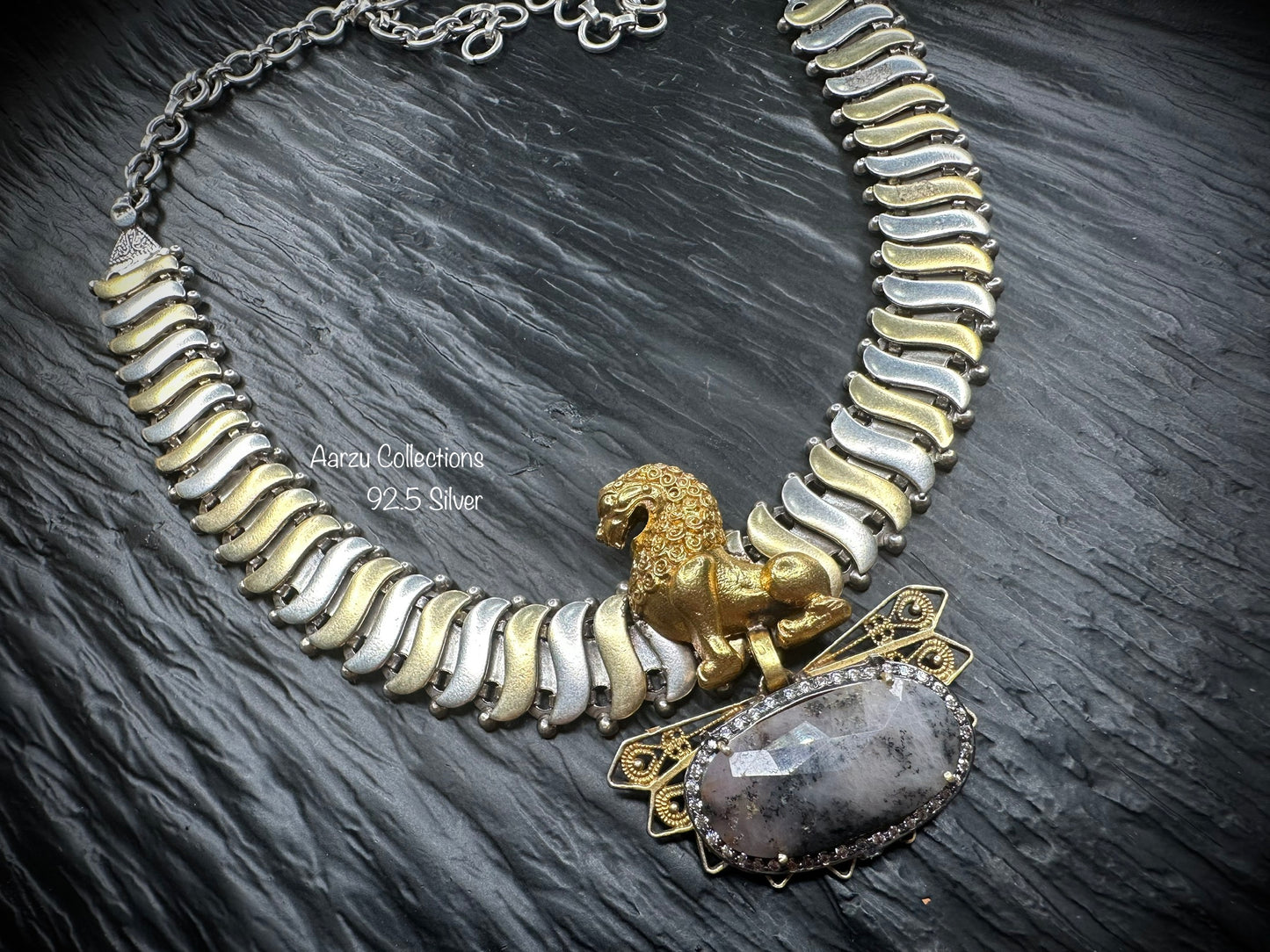 92.5 Silver base designer inspired necklace