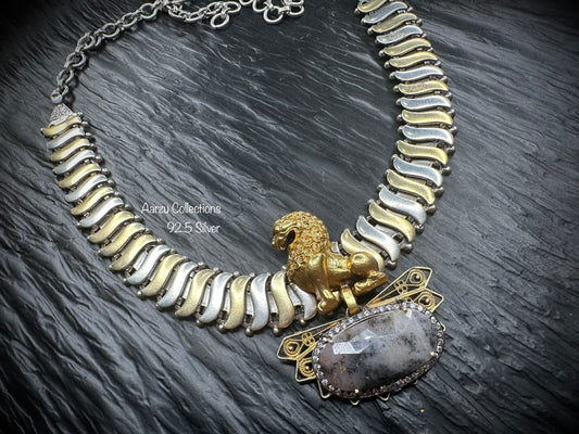 92.5 Silver base designer inspired necklace