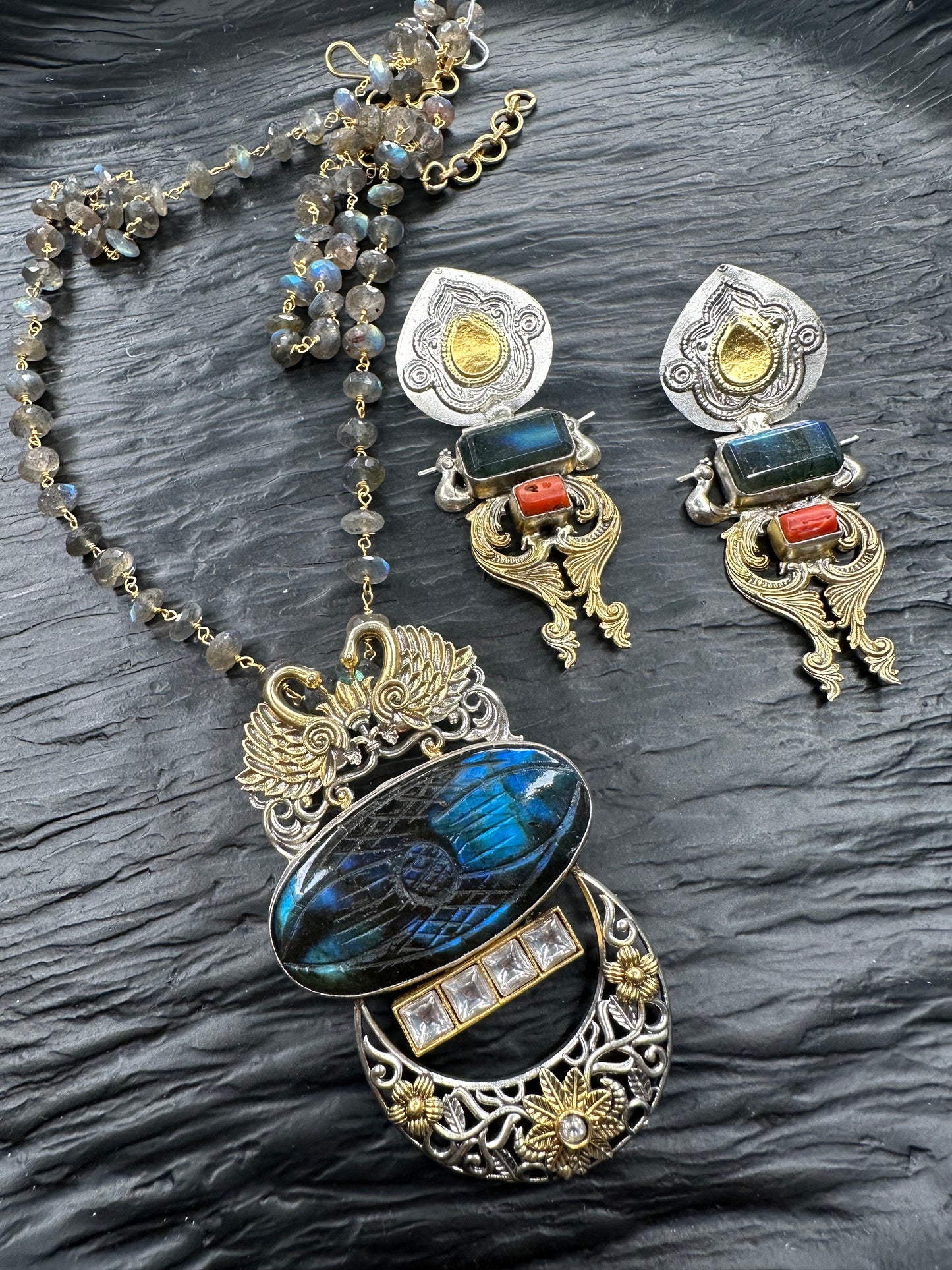 92.5 Silver base designer inspired necklace