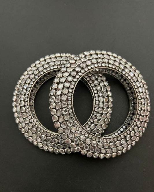 92.5 silver polki bangle from preloved collection