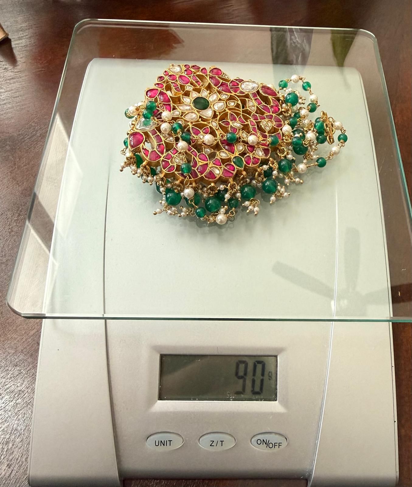 92.5 Silver kundan jadau necklace from preloved collection