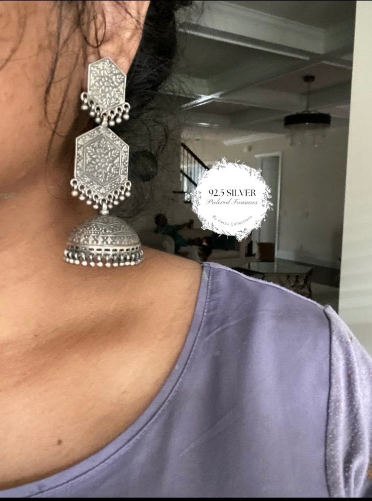 92.5 silver Chitai earrings from preloved collection