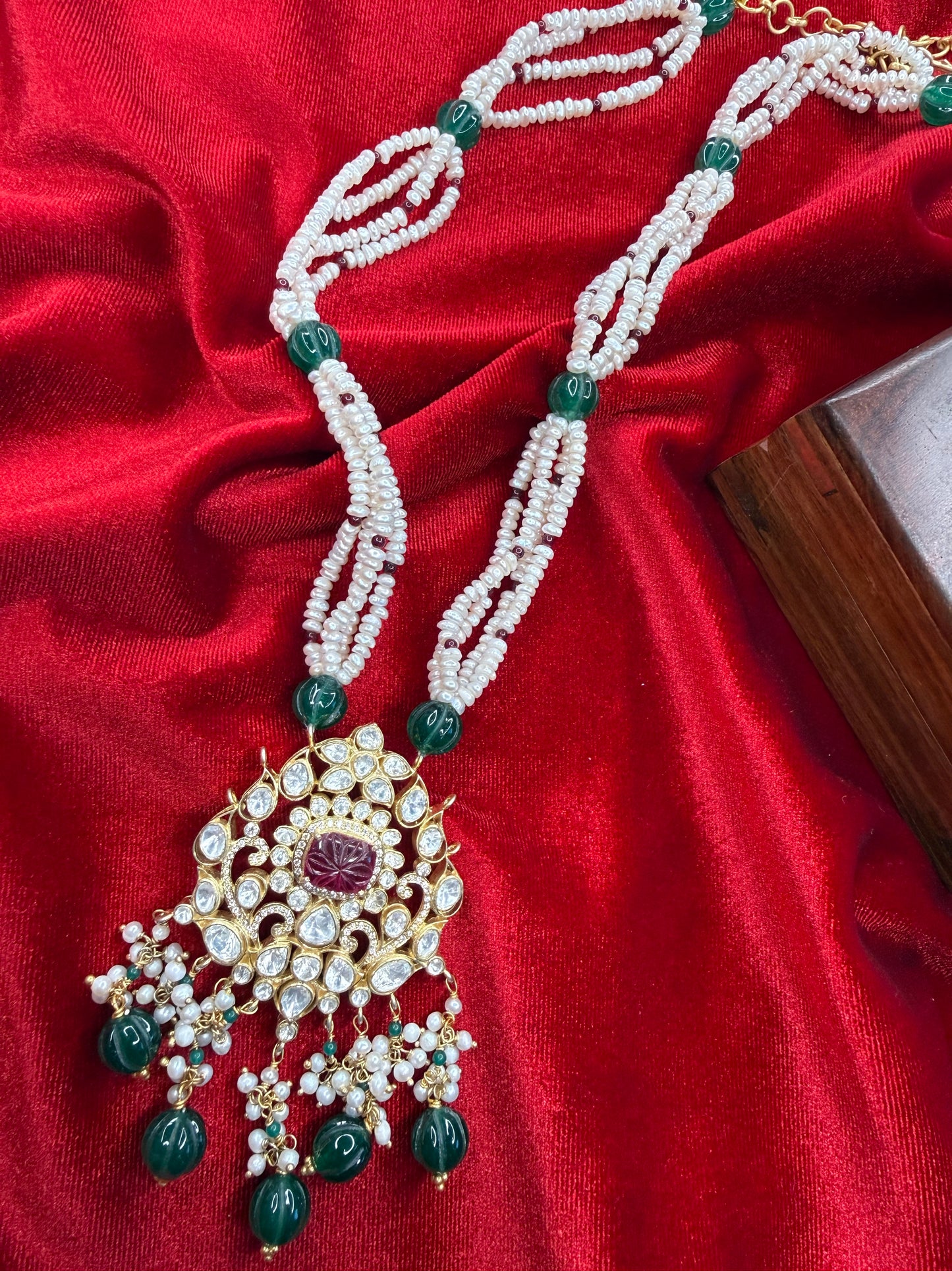 92.5 Silver Moissanite necklace - 86 gm