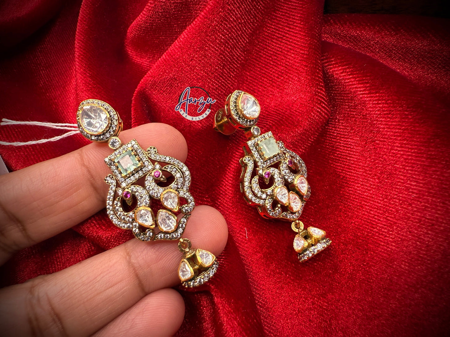 92.5 Silver Moissanite Earrings