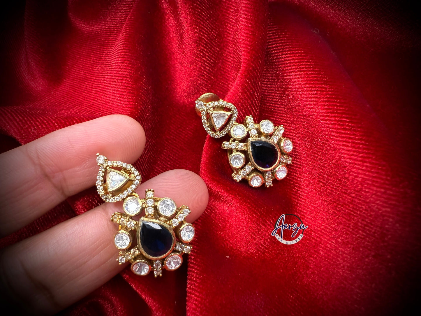 92.5 Silver Moissanite Earrings