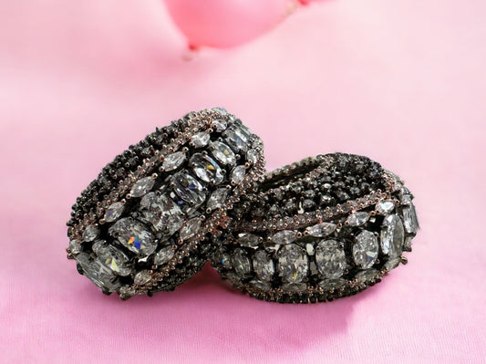 American Diamond Hoop Earrings