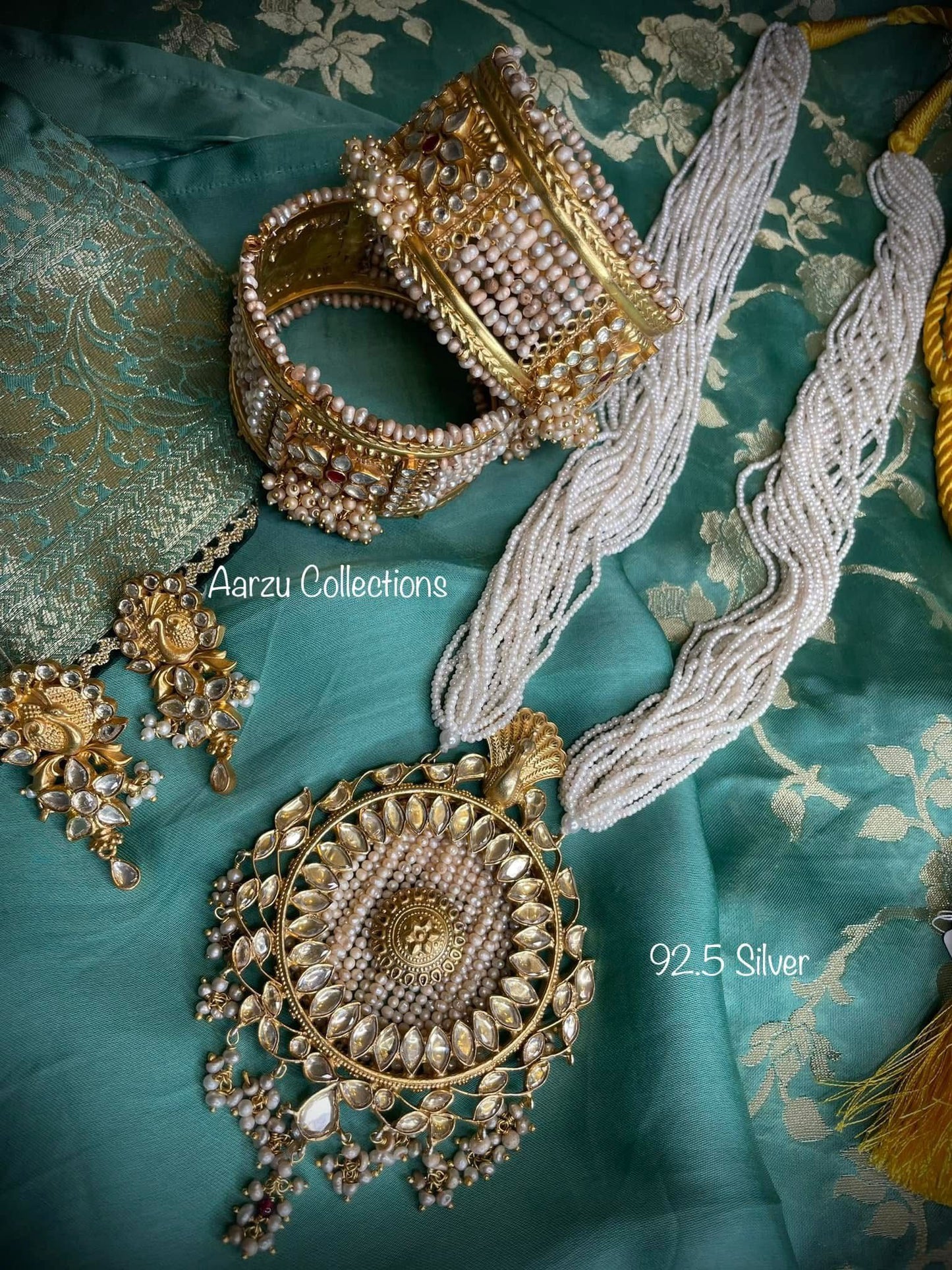 92.5 silver kundan bangle from preloved collection