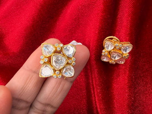 92.5 Silver moissanite studs-12 gm