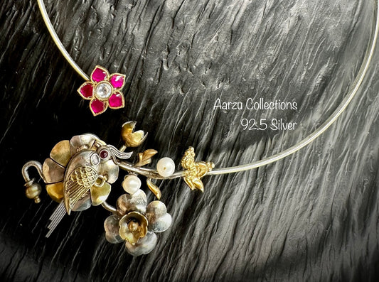 92.5 Silver designer inspired fusion hasli