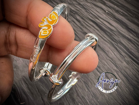 92.5 Silver Baby adjustable bangles set of two