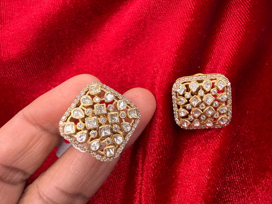 92.5 Silver moissanite studs-12 gm