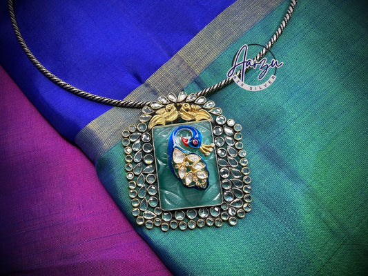 92.5 Silver fusion Pendant -33.5 gm