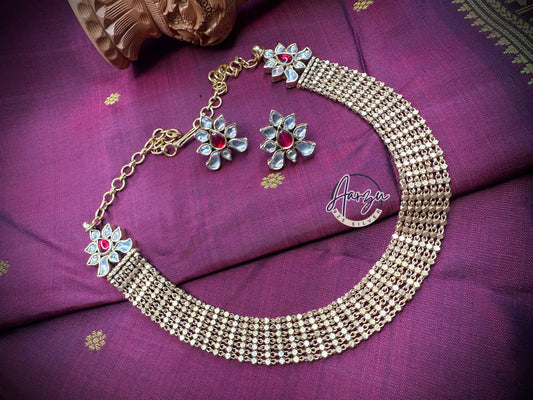 92.5 Silver base designer inspired necklace