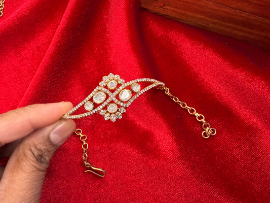 92.5 Silver Moissanite bangle bracelet